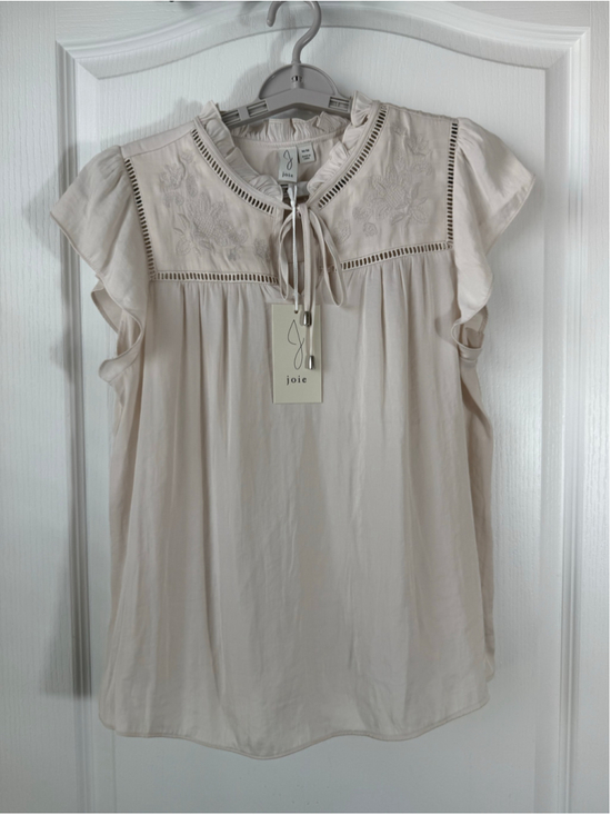 Joie Tops - Women's Joie Beige Embroidered Blouse M